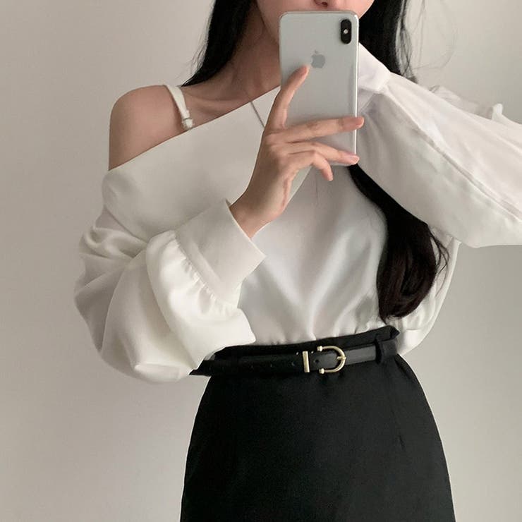 ワンショルダー 長袖 Tシャツ レディース オフショルダー | ミスウェディー | 詳細画像5 