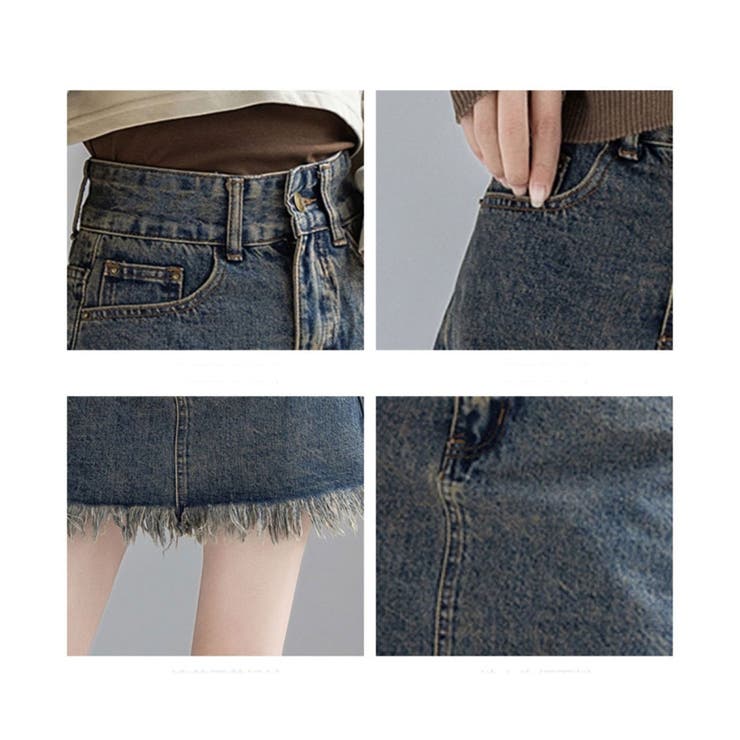 Aライン ミニスカート レディース タッセル ヴィンテージ風 美脚 春秋 韓国 | ミスウェディー | 詳細画像11 