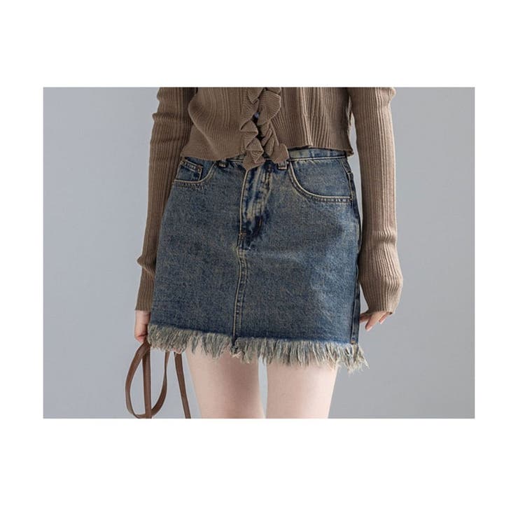 Aライン ミニスカート レディース タッセル ヴィンテージ風 美脚