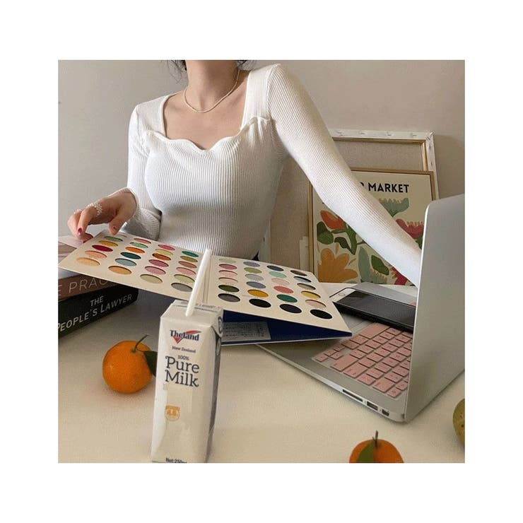 長袖 ニット おしゃれ セーター シンプル リブニット | ミスウェディー | 詳細画像5 