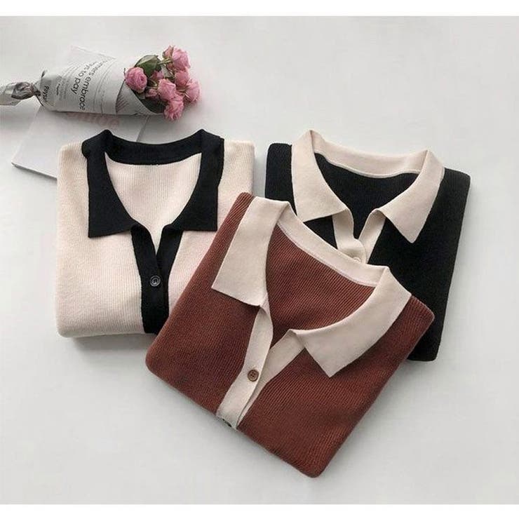 Vネックカーディガン レディース ニット | ミスウェディー | 詳細画像4 