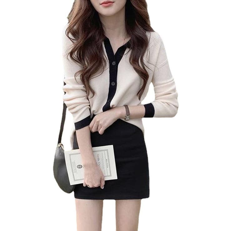 Vネックカーディガン レディース ニット | ミスウェディー | 詳細画像3 