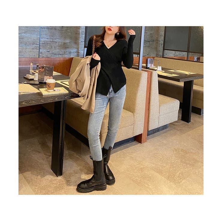 Vネック チュニックニット レディース | ミスウェディー | 詳細画像8 