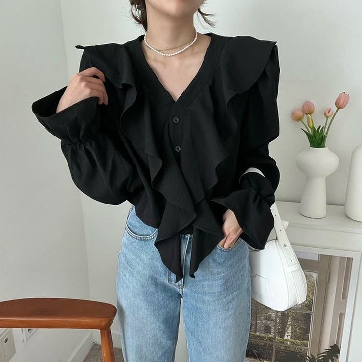 セール 30%OFF】*〈手洗い可能〉チューリップスリーブブラウス