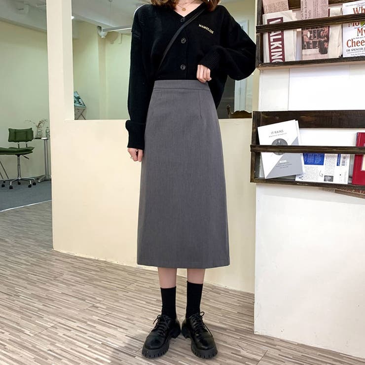 ロングスカート バックスリット入りスカート[品番：TKYW0000047