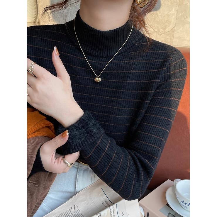 裏起毛 ハイネック リブニット | ミスウェディー | 詳細画像12 