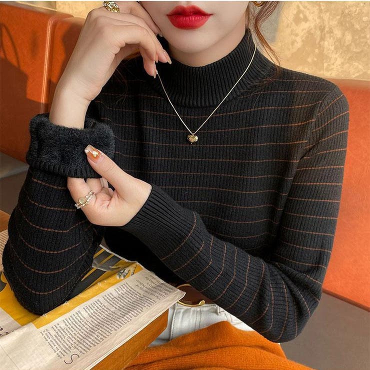 裏起毛 ハイネック リブニット | ミスウェディー | 詳細画像13 