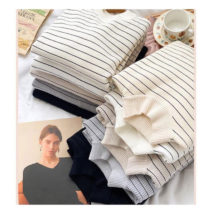 裏起毛 ハイネック リブニット | ミスウェディー | 詳細画像14 