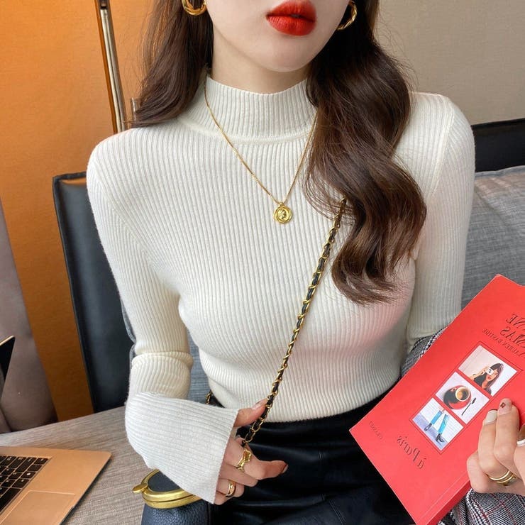 ハイネック リブニット レディース | ミスウェディー | 詳細画像1 