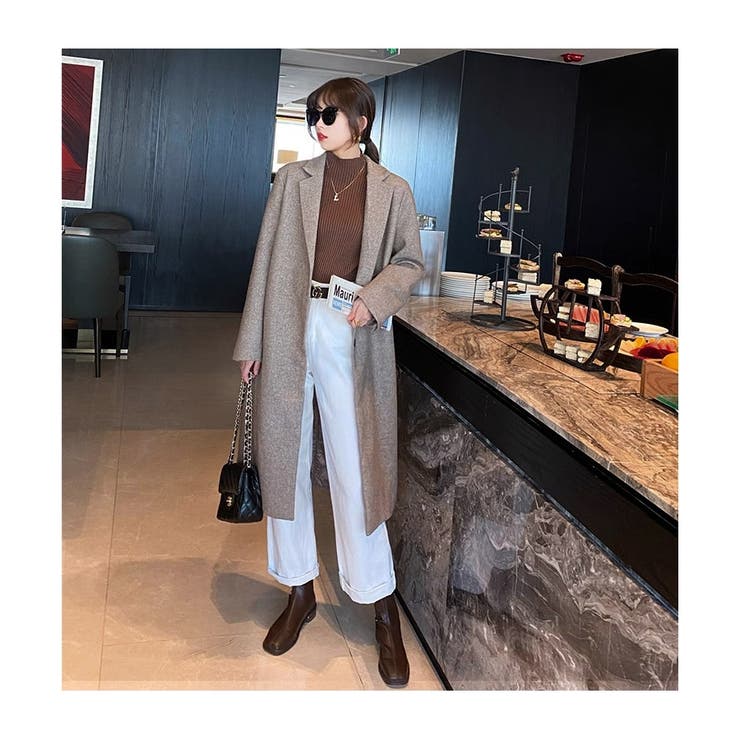 秋冬ニット ストライプ ハイネック | ミスウェディー | 詳細画像12 