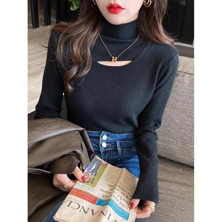 【美品】ドゥーズィエムクラス　ニット　トップス　セーターリネンハイネックニット DEUXIEME CLASSE - ドゥーズィエムクラス 定番リネンニット の