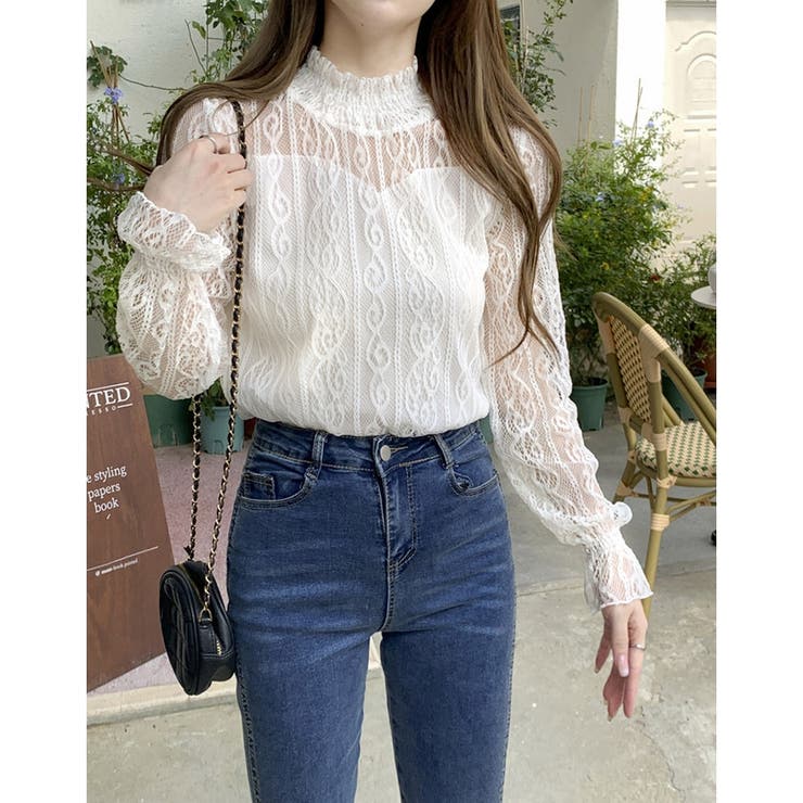 レース トップス 透け感 ブラウス花柄 | ミスウェディー | 詳細画像9 