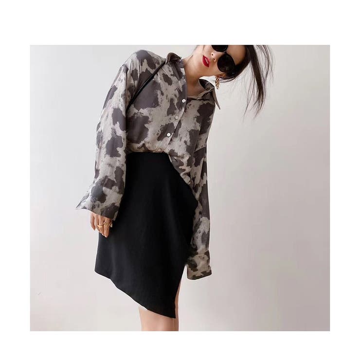 レオパードシャツ レディース 長袖 プリント ゆったり シンプル 春秋 韓国 | ミスウェディー | 詳細画像8 