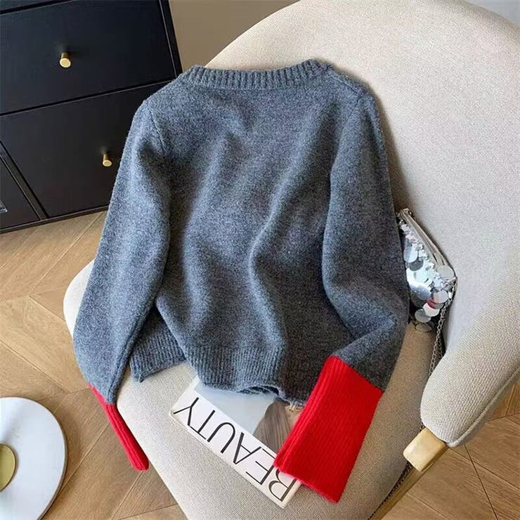 配色ニット レディース ニットカーディガン | ミスウェディー | 詳細画像9 