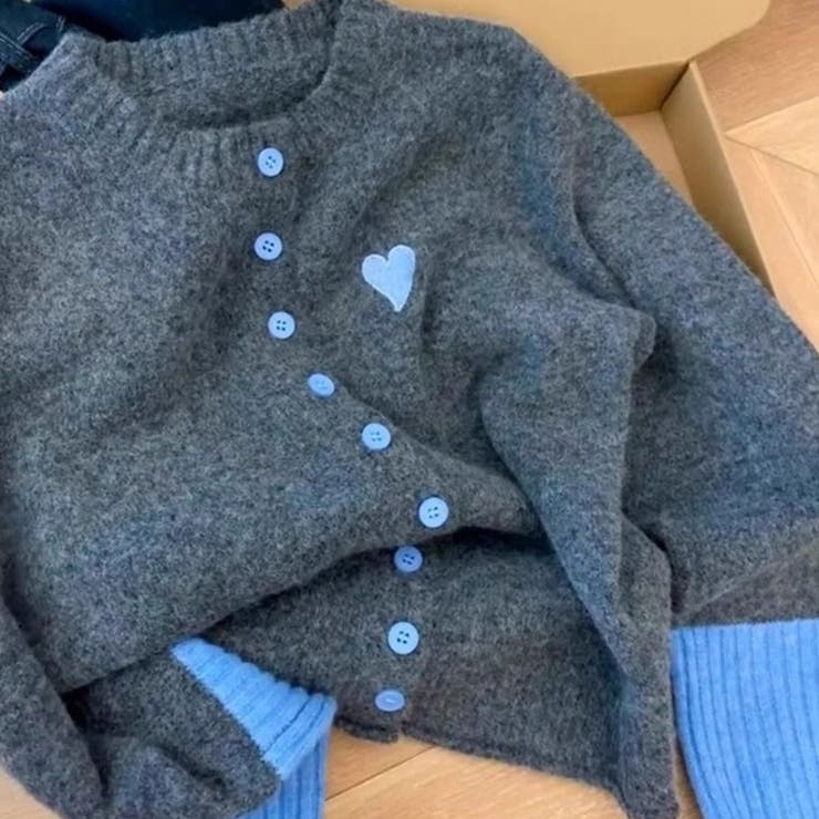 配色ニット レディース ニットカーディガン | ミスウェディー | 詳細画像2 