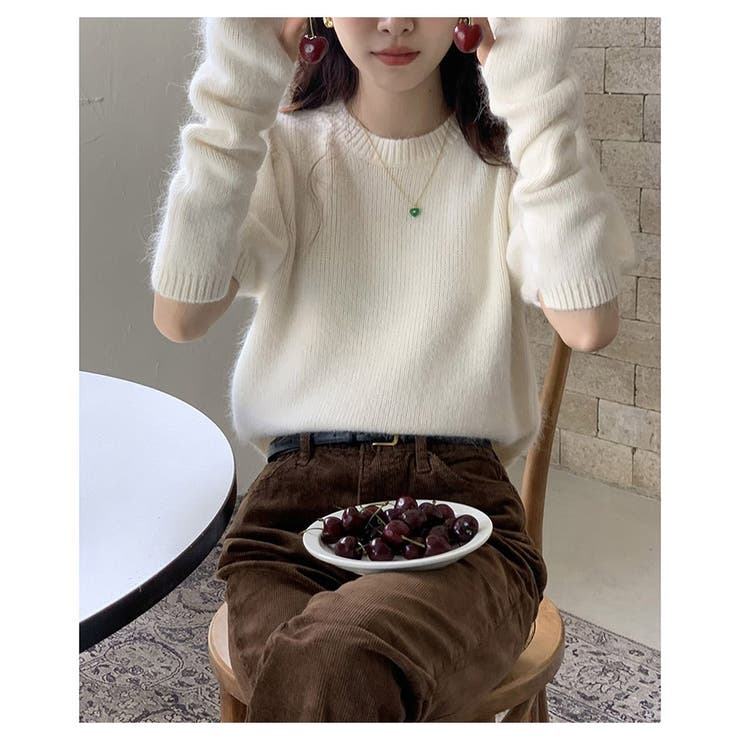 アームウォーマー付きニット レディース 春 パフスリーブ 体型カバー 韓国 | ミスウェディー | 詳細画像8 