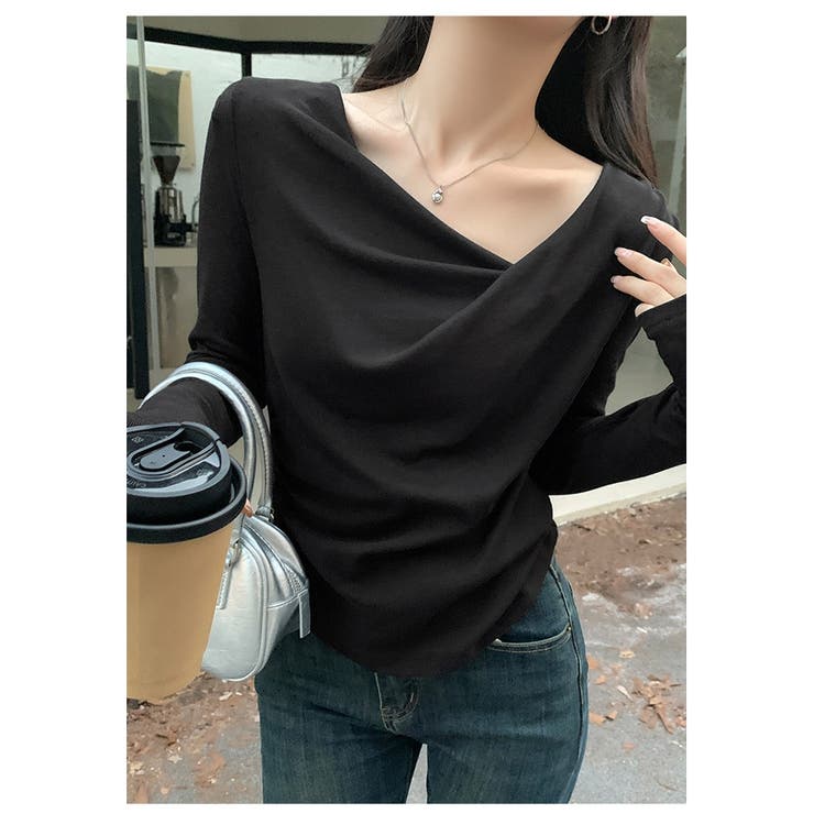 カットソー ニットドレープネック トップス | ミスウェディー | 詳細画像10 