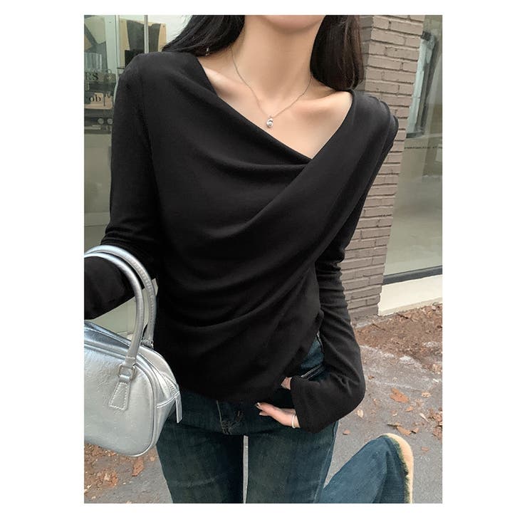 カットソー ニットドレープネック トップス | ミスウェディー | 詳細画像8 