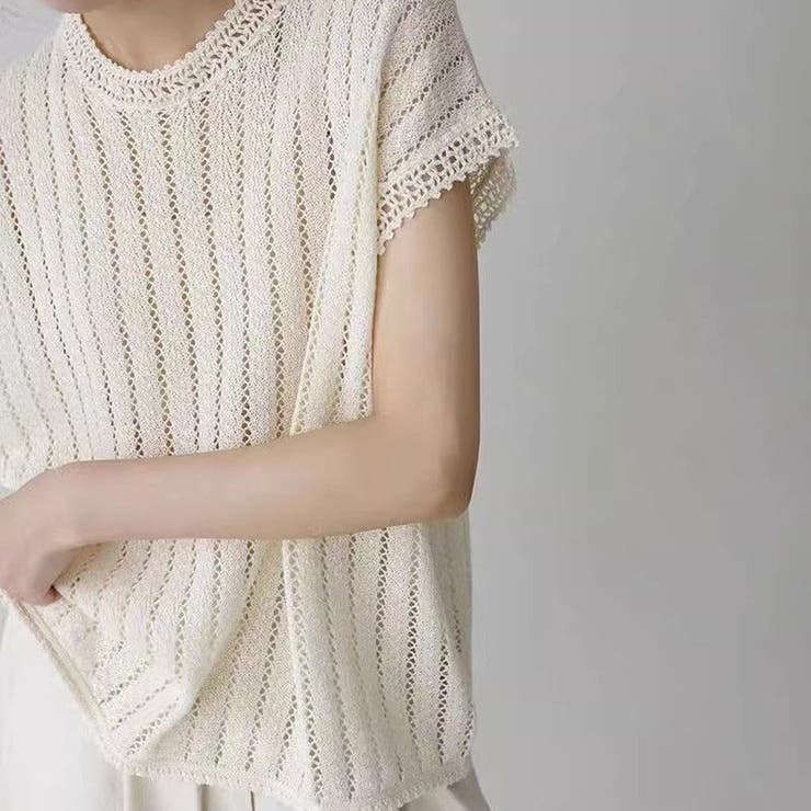 透かし編み メッシュ ニット | ミスウェディー | 詳細画像6 