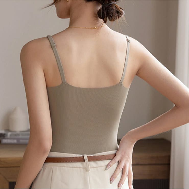 ダブルストラップ カップ付きキャミソール キャミ | ミスウェディー | 詳細画像4 