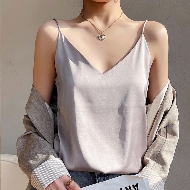 グレー | シルク キャミソール インナー | ミスウェディー