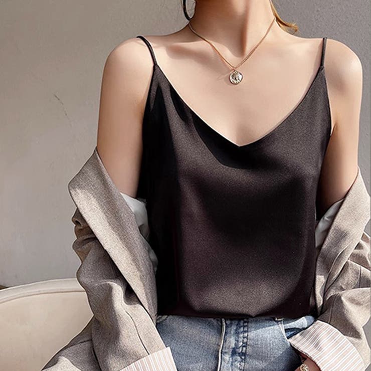 ブラック | シルク キャミソール インナー | ミスウェディー