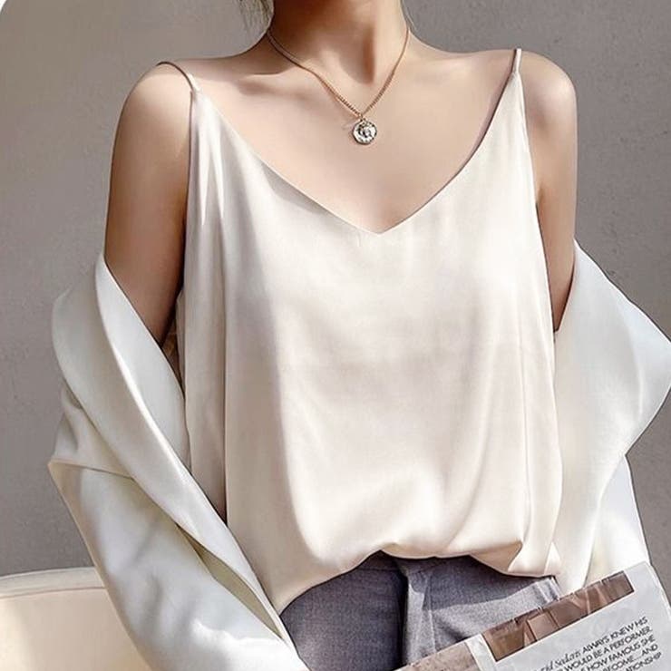 ホワイト | シルク キャミソール インナー | ミスウェディー