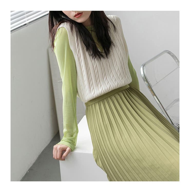 シアートップス シアーインナー クールネック | ミスウェディー | 詳細画像9 