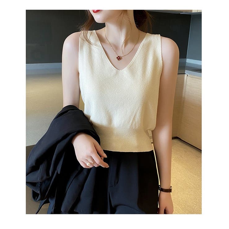 MACHATT （未使用）ノースリーブニット スリーブレスニット（グレー） | MACHATT ONLINE STORE