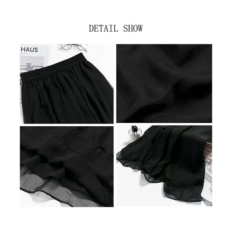 ワイドパンツ ガウチョパンツ レディース[品番：TKYW0000312