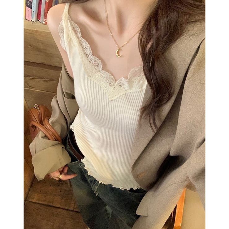 レースキャミソール レースキャミ レースタンクトップ | ミスウェディー | 詳細画像15 