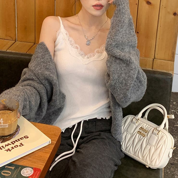 レースキャミソール レースキャミ レースタンクトップ | ミスウェディー | 詳細画像4 