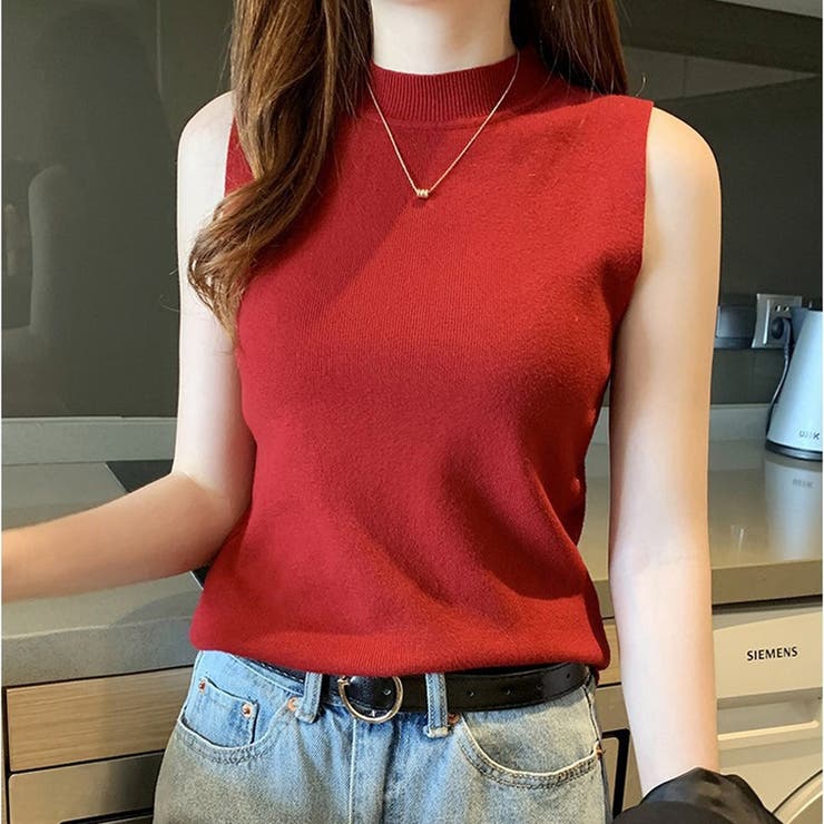 ニットタンクトップ ノースリーブ レディース | ミスウェディー | 詳細画像12 