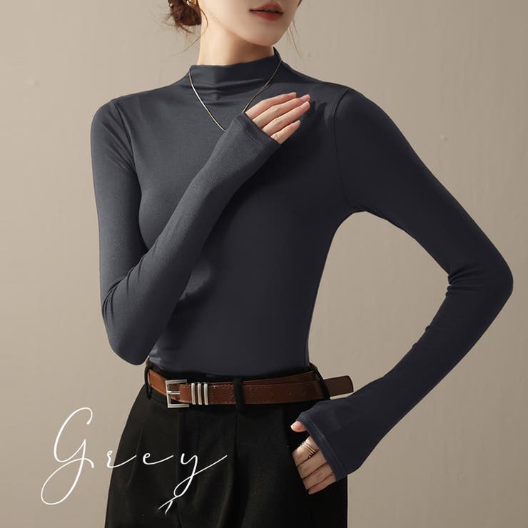 半ハイネック 長袖Tシャツ インナー | ミスウェディー | 詳細画像4 