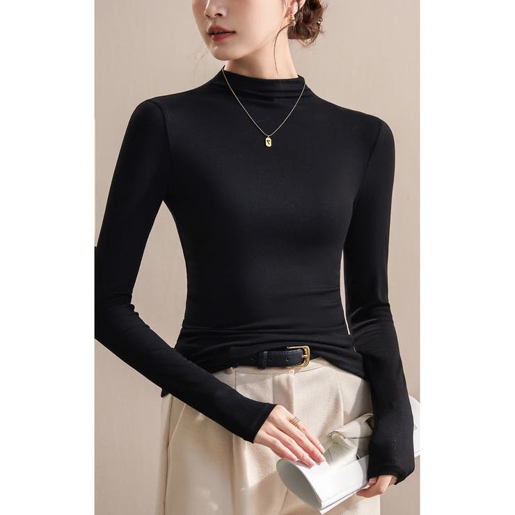 半ハイネック 長袖Tシャツ インナー | ミスウェディー | 詳細画像5 