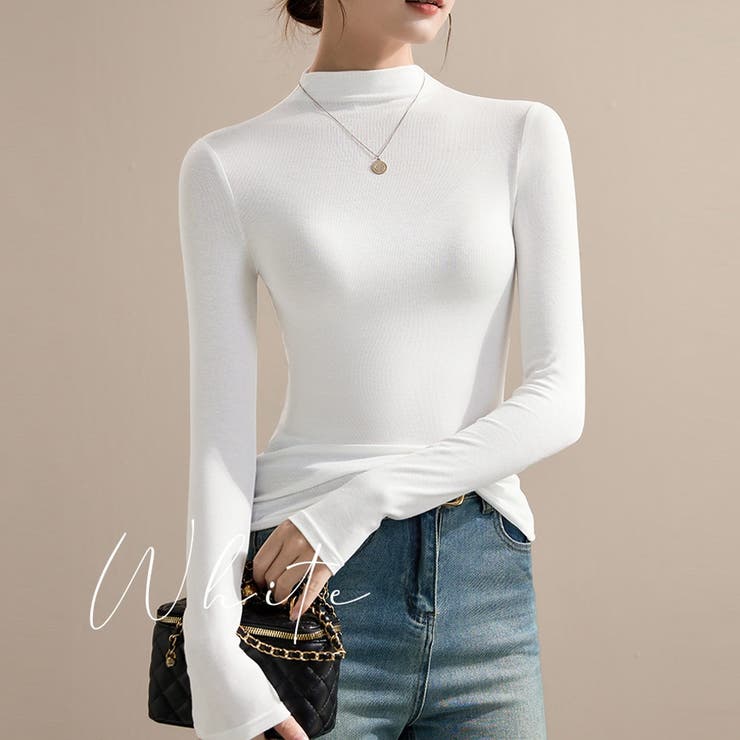 半ハイネック 長袖Tシャツ インナー | ミスウェディー | 詳細画像8 