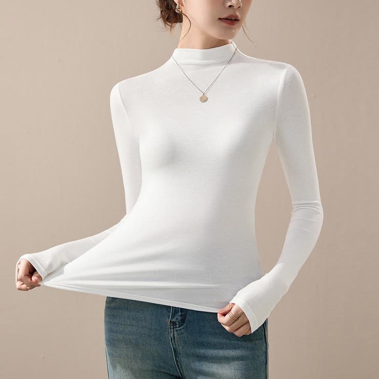 半ハイネック 長袖Tシャツ インナー | ミスウェディー | 詳細画像9 