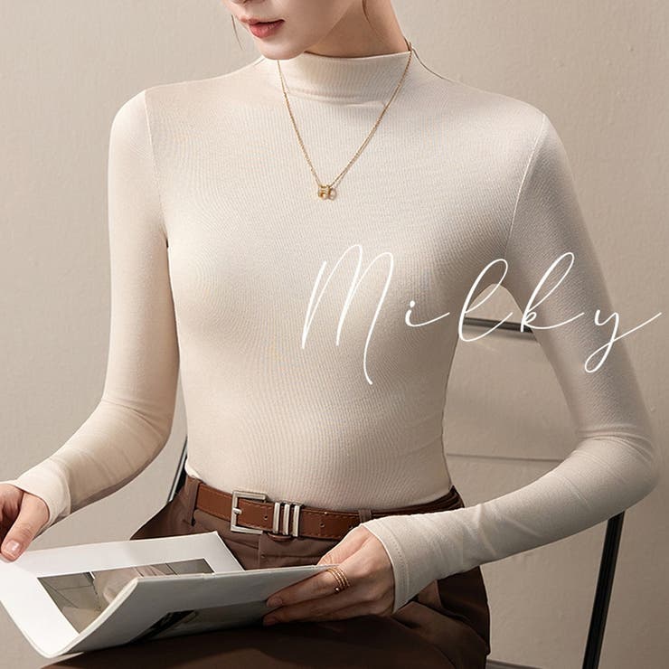 半ハイネック 長袖Tシャツ インナー | ミスウェディー | 詳細画像13 