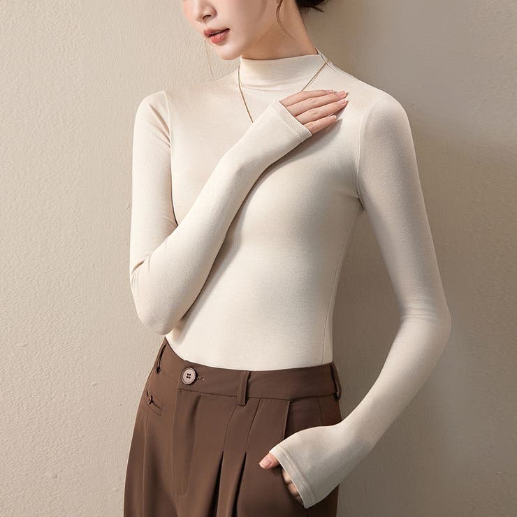 半ハイネック 長袖Tシャツ インナー | ミスウェディー | 詳細画像15 