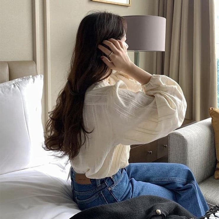 レース フリル ブラウス | ミスウェディー | 詳細画像10 