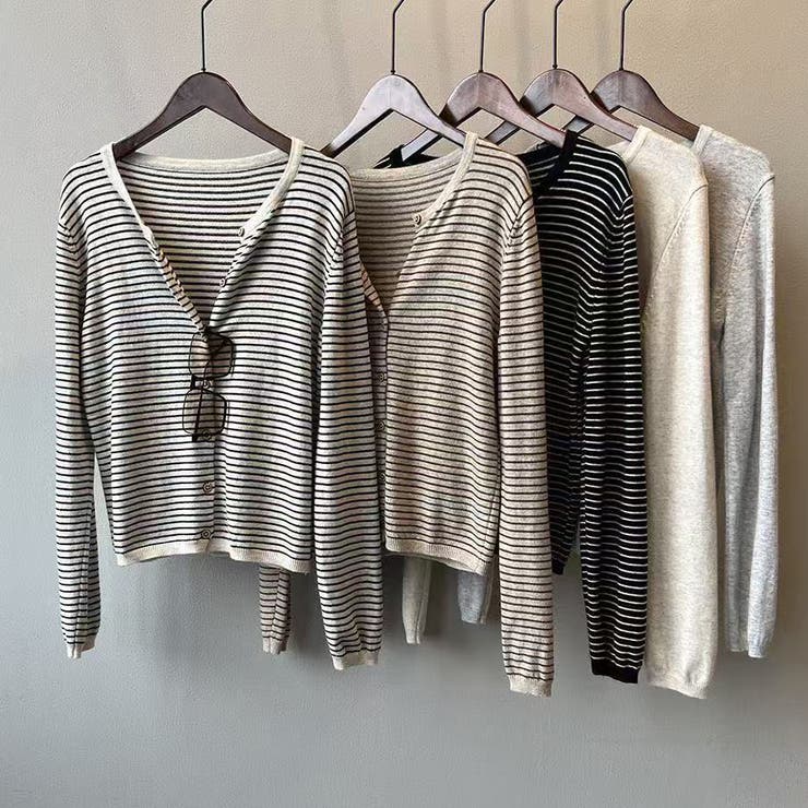 ボーダーニットカーディガン レディース 秋新作 | ミスウェディー | 詳細画像18