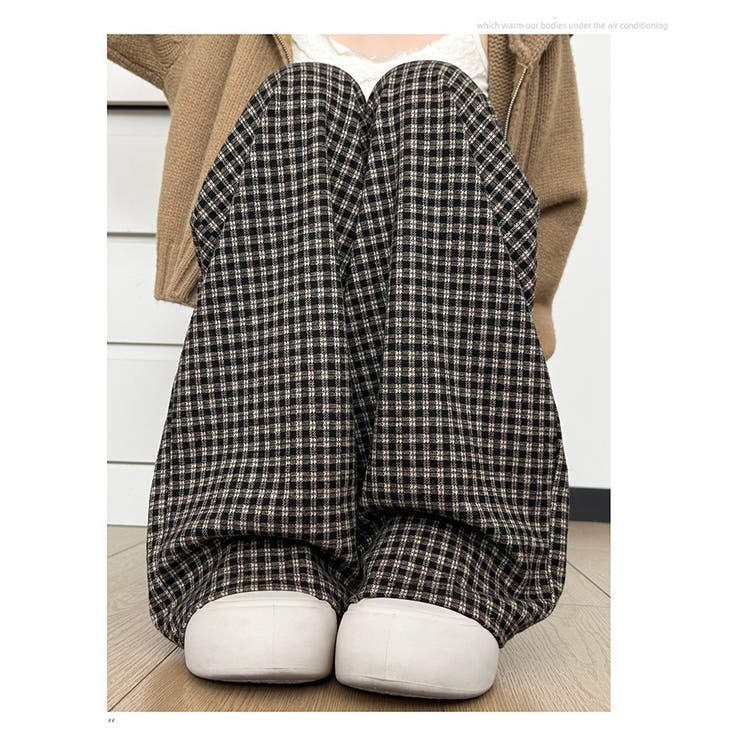 チェック柄 ワイドパンツ レディース | ミスウェディー | 詳細画像13