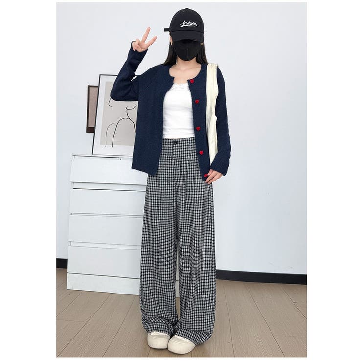 チェック柄 ワイドパンツ レディース | ミスウェディー | 詳細画像14