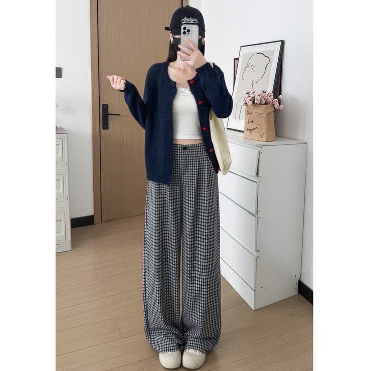 チェック柄 ワイドパンツ レディース | ミスウェディー | 詳細画像16