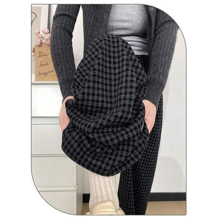 チェック柄 ワイドパンツ レディース | ミスウェディー | 詳細画像9