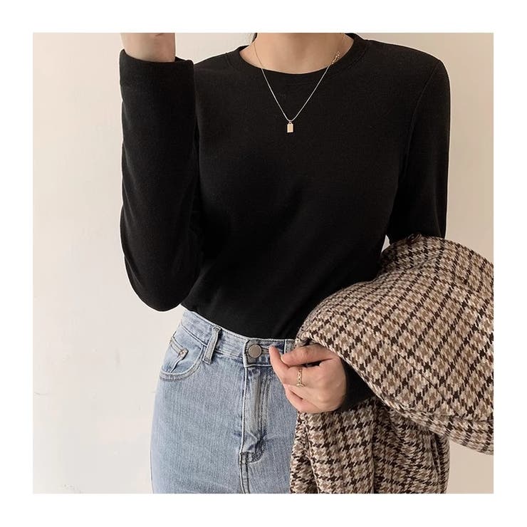 裏起毛 長袖カットソー トップス | ミスウェディー | 詳細画像3 