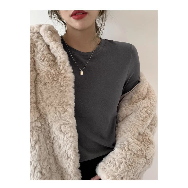 裏起毛 長袖カットソー トップス | ミスウェディー | 詳細画像4 