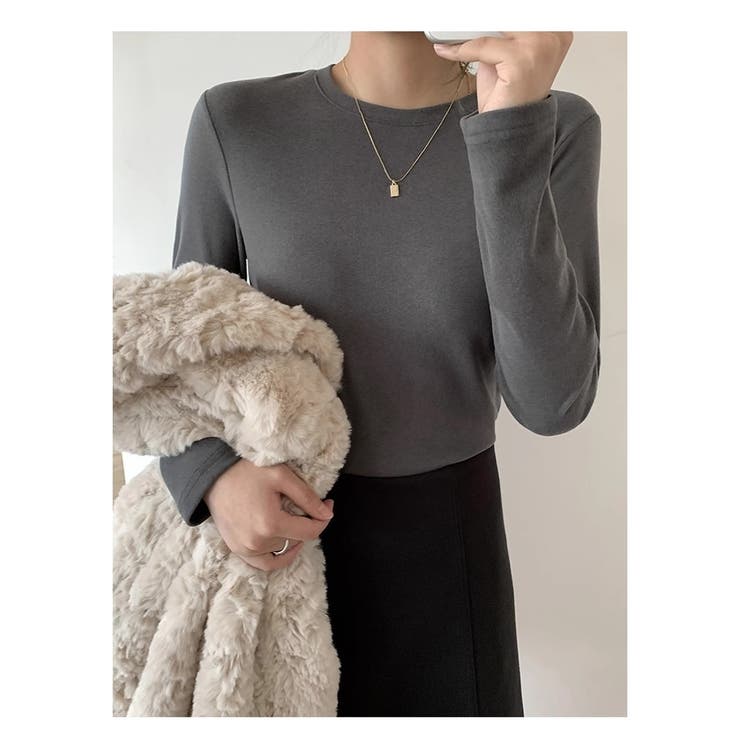 裏起毛 長袖カットソー トップス | ミスウェディー | 詳細画像5 