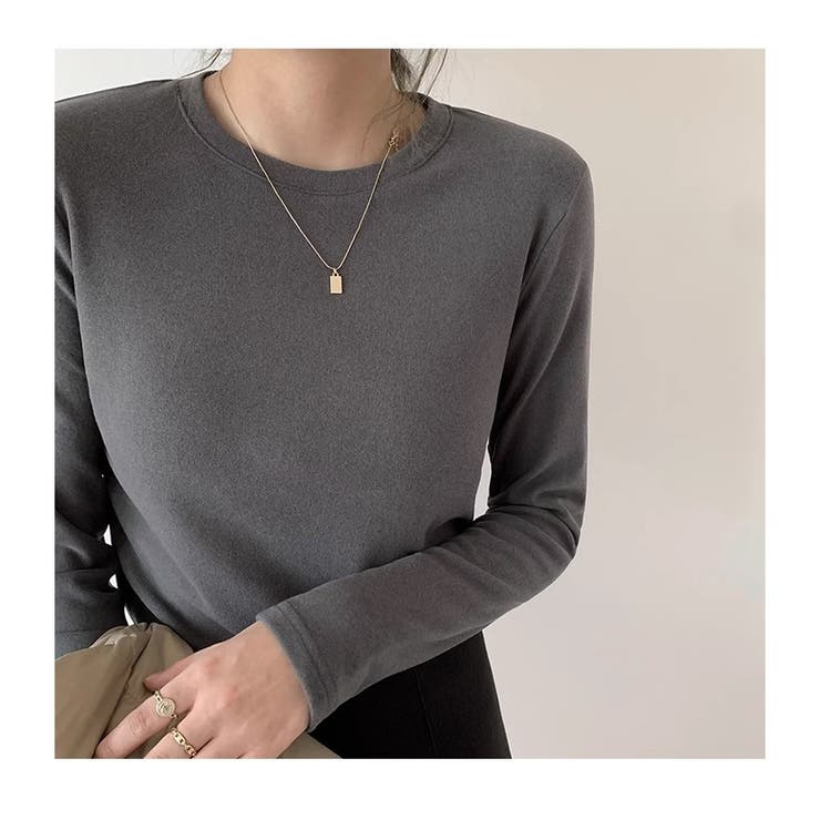 裏起毛 長袖カットソー トップス | ミスウェディー | 詳細画像6 