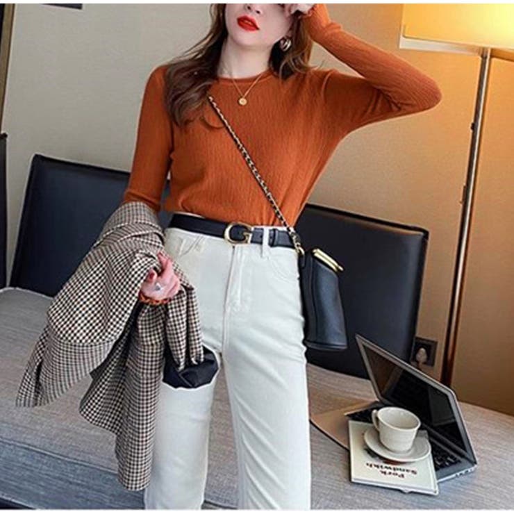 メロースリーブ リブニット カットソー | misweddy | 詳細画像11 